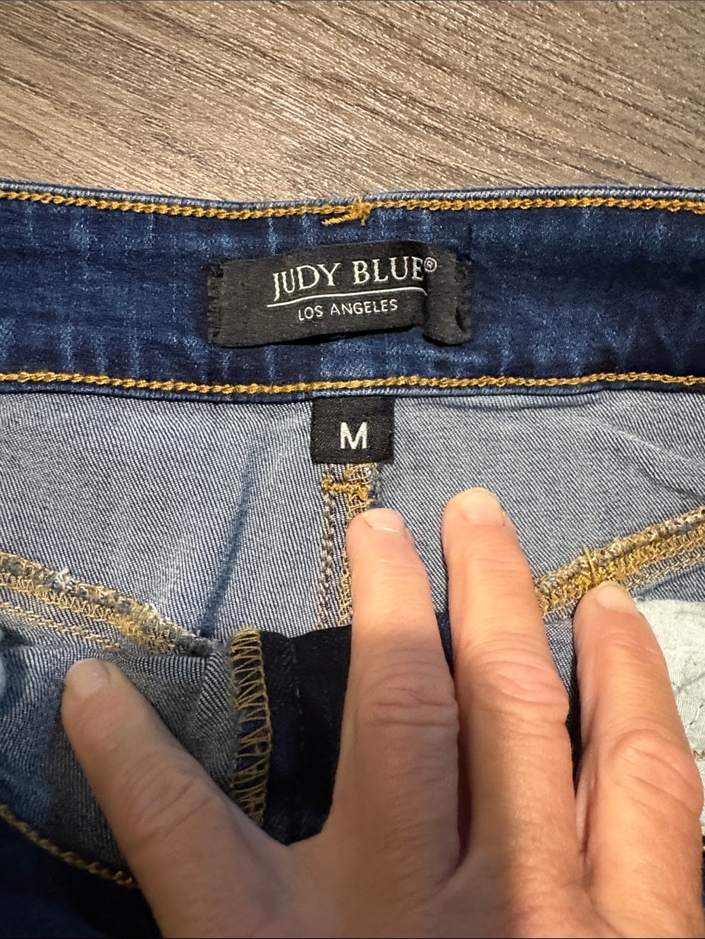 NWT Judy Blue Dark Blue Denim Pencil Skirt with Front Seam -Size Medium - Picture 3 of 8